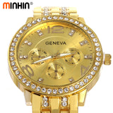 MINHIN Luxury Women Dress Watches New Design Quartz Wristwatches Fashion Casual Gold/Silver/Rose Gold Colors Bracelet Watch - one46.com.au