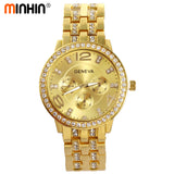 MINHIN Luxury Women Dress Watches New Design Quartz Wristwatches Fashion Casual Gold/Silver/Rose Gold Colors Bracelet Watch - one46.com.au