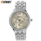 MINHIN Luxury Women Dress Watches New Design Quartz Wristwatches Fashion Casual Gold/Silver/Rose Gold Colors Bracelet Watch - one46.com.au