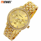 MINHIN Luxury Women Dress Watches New Design Quartz Wristwatches Fashion Casual Gold/Silver/Rose Gold Colors Bracelet Watch - one46.com.au