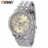 MINHIN Luxury Women Dress Watches New Design Quartz Wristwatches Fashion Casual Gold/Silver/Rose Gold Colors Bracelet Watch - one46.com.au