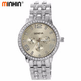 MINHIN Luxury Women Dress Watches New Design Quartz Wristwatches Fashion Casual Gold/Silver/Rose Gold Colors Bracelet Watch - one46.com.au