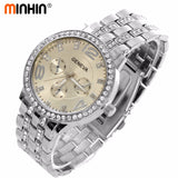 MINHIN Luxury Women Dress Watches New Design Quartz Wristwatches Fashion Casual Gold/Silver/Rose Gold Colors Bracelet Watch - one46.com.au