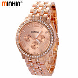 MINHIN Luxury Women Dress Watches New Design Quartz Wristwatches Fashion Casual Gold/Silver/Rose Gold Colors Bracelet Watch - one46.com.au
