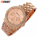 MINHIN Luxury Women Dress Watches New Design Quartz Wristwatches Fashion Casual Gold/Silver/Rose Gold Colors Bracelet Watch - one46.com.au