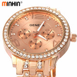 MINHIN Luxury Women Dress Watches New Design Quartz Wristwatches Fashion Casual Gold/Silver/Rose Gold Colors Bracelet Watch - one46.com.au