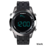 men sports watches men digital watches LED display rubber band watch BOAMIGO fashion brand red clock 30M waterproof wristwatches - one46.com.au