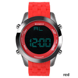 men sports watches men digital watches LED display rubber band watch BOAMIGO fashion brand red clock 30M waterproof wristwatches - one46.com.au