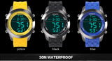 men sports watches men digital watches LED display rubber band watch BOAMIGO fashion brand red clock 30M waterproof wristwatches - one46.com.au