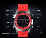 men sports watches men digital watches LED display rubber band watch BOAMIGO fashion brand red clock 30M waterproof wristwatches - one46.com.au