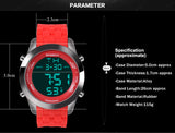 men sports watches men digital watches LED display rubber band watch BOAMIGO fashion brand red clock 30M waterproof wristwatches - one46.com.au