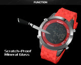 men sports watches men digital watches LED display rubber band watch BOAMIGO fashion brand red clock 30M waterproof wristwatches - one46.com.au