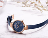 NAVIFORCE Women Fashion Blue Quartz Watch Lady Leather Watchband High Quality Casual Waterproof Wristwatch Gift for Wife 2019 - one46.com.au