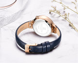 NAVIFORCE Women Fashion Blue Quartz Watch Lady Leather Watchband High Quality Casual Waterproof Wristwatch Gift for Wife 2019 - one46.com.au