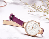 NAVIFORCE Women Fashion Blue Quartz Watch Lady Leather Watchband High Quality Casual Waterproof Wristwatch Gift for Wife 2019 - one46.com.au