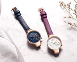 NAVIFORCE Women Fashion Blue Quartz Watch Lady Leather Watchband High Quality Casual Waterproof Wristwatch Gift for Wife 2019 - one46.com.au