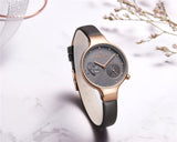 NAVIFORCE Women Fashion Blue Quartz Watch Lady Leather Watchband High Quality Casual Waterproof Wristwatch Gift for Wife 2019 - one46.com.au