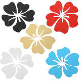 5Pcs Acrylic Mirror Wall Stickers DIY Home Art Stickers for Living Room TV Background Decoration Hibiscus Flower Decals - one46.com.au