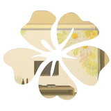 5Pcs Acrylic Mirror Wall Stickers DIY Home Art Stickers for Living Room TV Background Decoration Hibiscus Flower Decals - one46.com.au