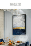 Abstract Gold Foil White Block Canvas Painting Fahsion Poster Print Big Wall Art Picture For Living Room Aisle Modern Home Decor - one46.com.au
