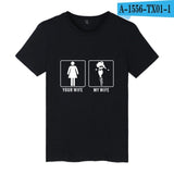 Your Wife My Wife Short Pop Sleeve Tshirts Cotton Men Fashion Funny Casual Tee Shirt For Men/Women T-shirt Plus Size 4XL - one46.com.au