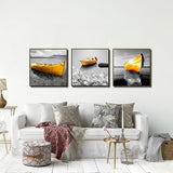11484 Black And White - Yellow Boat Oil Painting Frameles Painting Decoration Art Canvas Modern Home Decoration Painting - one46.com.au