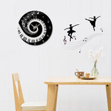 DIY Piano Acrylic Mirror Wall Clock Modern Home Decor Living Room Wall Sticker Clocks E2S - one46.com.au