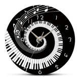 DIY Piano Acrylic Mirror Wall Clock Modern Home Decor Living Room Wall Sticker Clocks E2S - one46.com.au