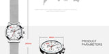 SINOBI Top Brand Men's Chronograph Sport Watches Auto Date Military Men's Watch Men Watch Waterproof Watches Clock reloj hombre - one46.com.au