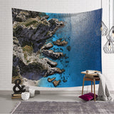 Sea Beach Tree Tapestry Wall Hanging Wall Tapestry Blanket Tapestry Living Room Bedroom Farmhouse Decor Wall Fabric Celestial - one46.com.au