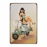 [ Mike86 ] SHELL Champion Indian Mobil Route 66 Motor Oil Tin SIGN Dad Garage decor Tire Poster old Metal Painting FG-213 - one46.com.au
