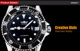 2018 WINNER popular brand men luxury automatic self wind watches creative case black dial male leather band Relogio masculino - one46.com.au