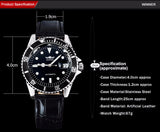 2018 WINNER popular brand men luxury automatic self wind watches creative case black dial male leather band Relogio masculino - one46.com.au