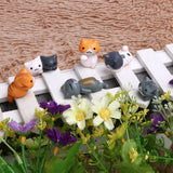 Hot Sell 6 Pcs/Set Cute Cartoon Lazy Cats For Micro Landscape Kitten Landscape Home Garden Decorations Random Color - one46.com.au