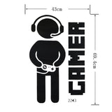 Video Game Gaming Gamer Joystick Wall Stickers Removable Children Room Game Room Wall  Art Decor Sticker - one46.com.au