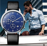 SINOBI Fashion Sports Wrist Watches Multifunction Chronograph Watch Men Luxury Brand Auto Date Quartz Watch relogio masculino - one46.com.au