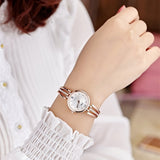 New Fashion Rhinestone Watches Women Luxury Brand Stainless Steel Bracelet watches Ladies Quartz Dress Watches reloj mujer Clock - one46.com.au