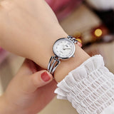 New Fashion Rhinestone Watches Women Luxury Brand Stainless Steel Bracelet watches Ladies Quartz Dress Watches reloj mujer Clock - one46.com.au
