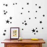 39Pcs/lot DIY Star Wall Stickers Five-pointed Star Removable PVC Home Wall Decals For Living Room Ceiling Decoration - one46.com.au