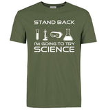 Stand Back I'm Going to Try Science Funny T-Shirt 2019 summer new fashion Streetwear Hip Hop tops tees Men Short Sleeve T shirts - one46.com.au