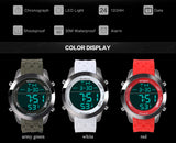 men sports watches men digital watches LED display rubber band watch BOAMIGO fashion brand red clock 30M waterproof wristwatches - one46.com.au