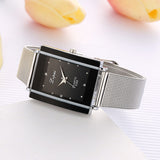 Women Bracelet Watch Silver Square Luxury Crystal Alloy WristWatches Lvpai Brand Women Fashion Men Watch Quartz Dropshiping - one46.com.au
