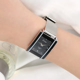 Women Bracelet Watch Silver Square Luxury Crystal Alloy WristWatches Lvpai Brand Women Fashion Men Watch Quartz Dropshiping - one46.com.au