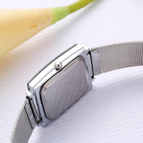 Women Bracelet Watch Silver Square Luxury Crystal Alloy WristWatches Lvpai Brand Women Fashion Men Watch Quartz Dropshiping - one46.com.au