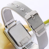 Women Bracelet Watch Silver Square Luxury Crystal Alloy WristWatches Lvpai Brand Women Fashion Men Watch Quartz Dropshiping - one46.com.au