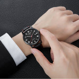 CHRONOS Brand 1898 Business Watch Men Watch Genuine Leather Men's Watch Auto Date Watches Clock relogio masculino reloj hombre - one46.com.au