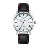 CHRONOS Brand 1898 Business Watch Men Watch Genuine Leather Men's Watch Auto Date Watches Clock relogio masculino reloj hombre - one46.com.au
