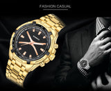 BOAMIGO brand men quartz watch luxury male dress fashion sport watches gold stainless steel gift wristwatches  relogio masculino - one46.com.au