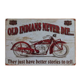 Vintage Iron Sign Motorcycle Tin Sign Painting Plaque Metal Art Poster Home Decor Metal Sign Bar/Pub/Hotel Wall Decoration - one46.com.au