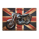 Vintage Iron Sign Motorcycle Tin Sign Painting Plaque Metal Art Poster Home Decor Metal Sign Bar/Pub/Hotel Wall Decoration - one46.com.au